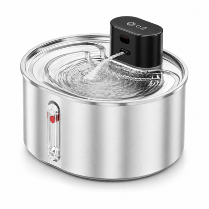 Pumpless Stainless Steel Cat Water Fountain 3.2L/108oz