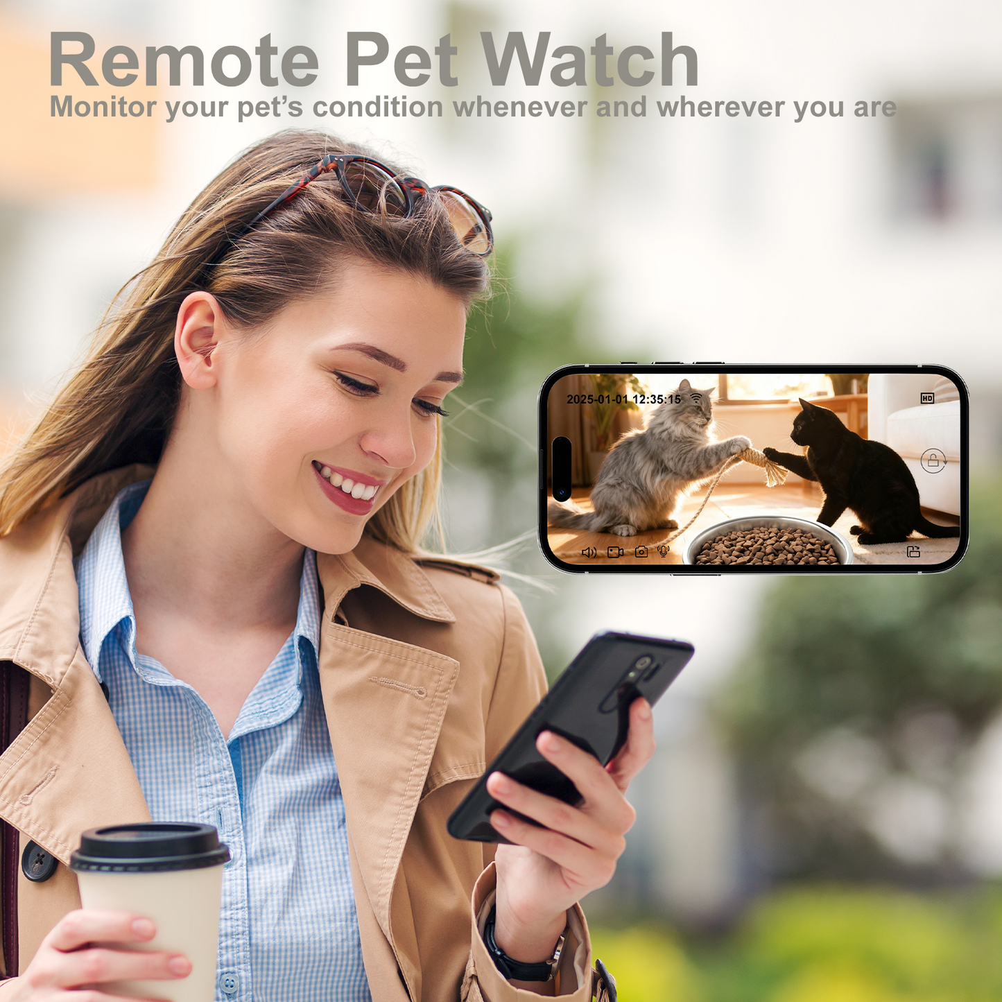 CTNA Automatic Cat Feeder with 2K Camera