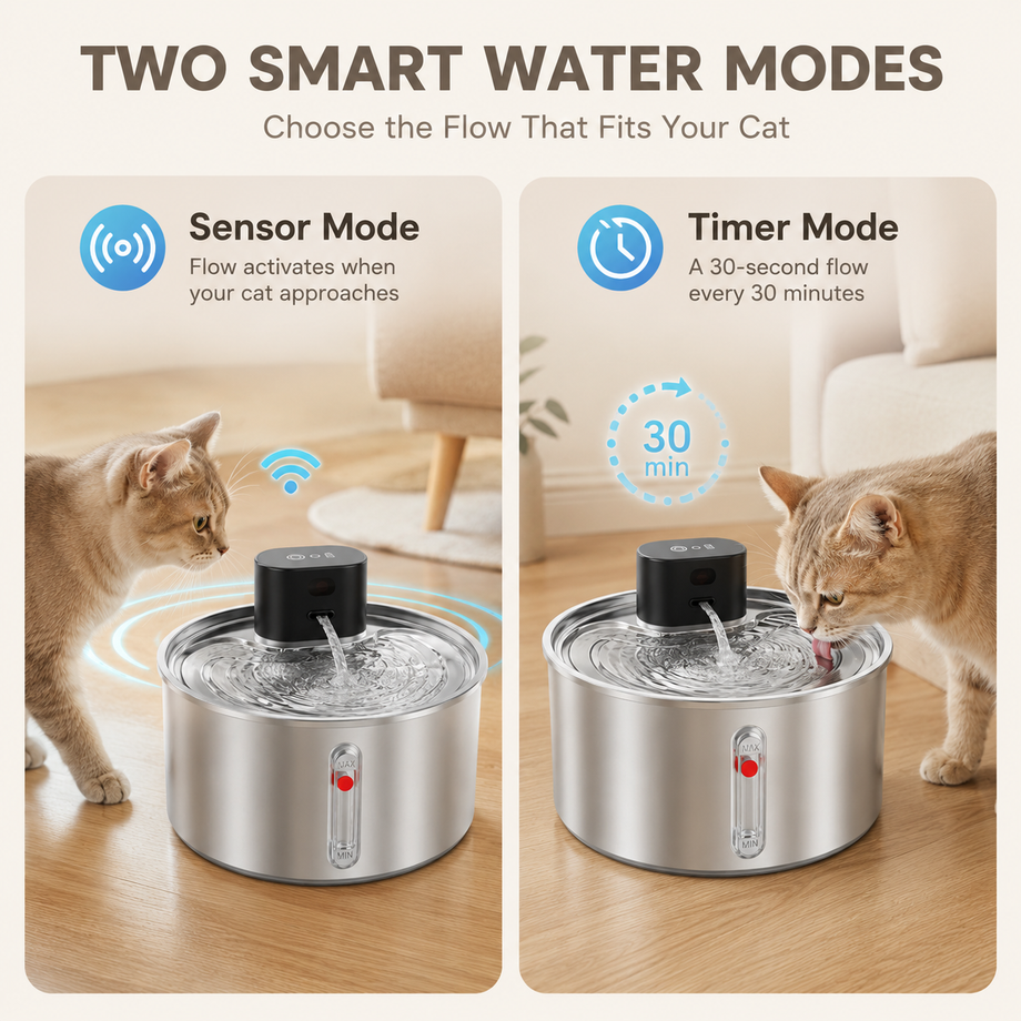 Motion sensor and timer mode feature graphic