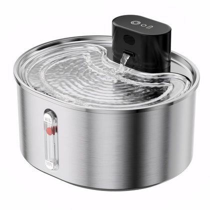 Pumpless Stainless Steel Cat Water Fountain 3.2L/108oz