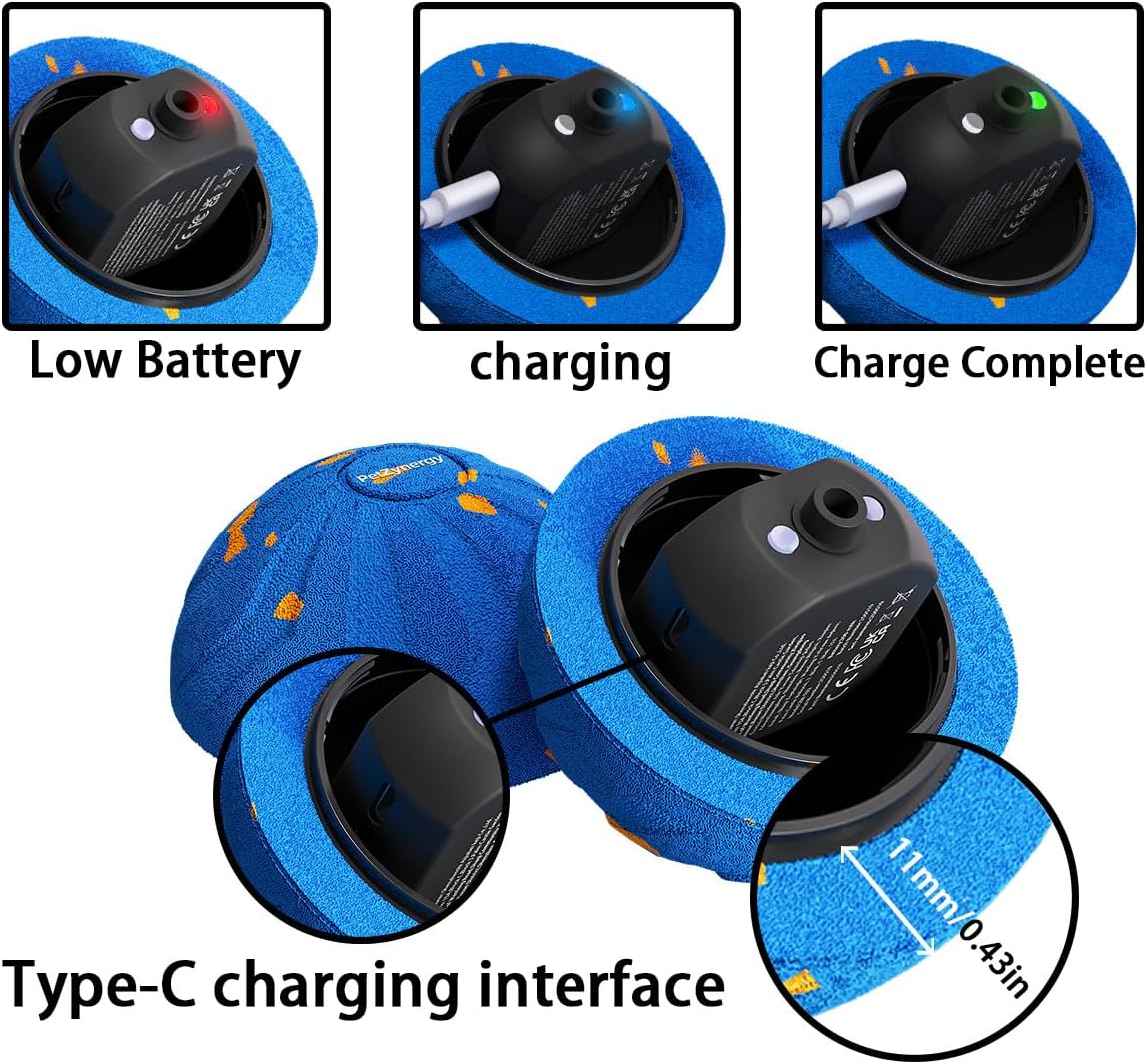 Smart Dog Ball - Interactive Dog Toy Automatic Moving Bouncing & Rotating Motion Sensor Self-Play, USB-C Rechargeable Bite-Resistant E-TPU Shell Waterproof, Indoor Outdoor for Medium & Large Breeds