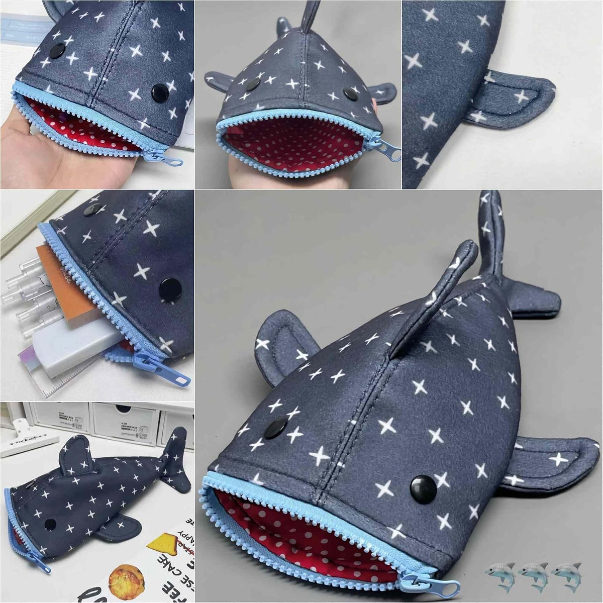 Shark Cute Pencil Case for School and Office, Cute Stationery Organizer