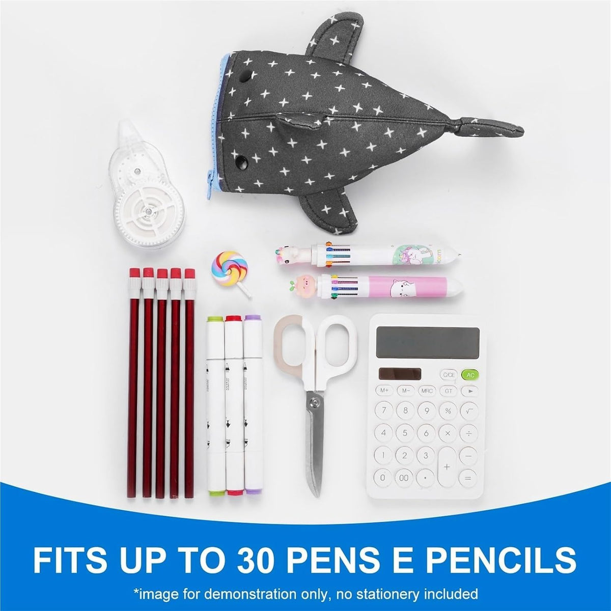 Shark Cute Pencil Case for School and Office, Cute Stationery Organizer
