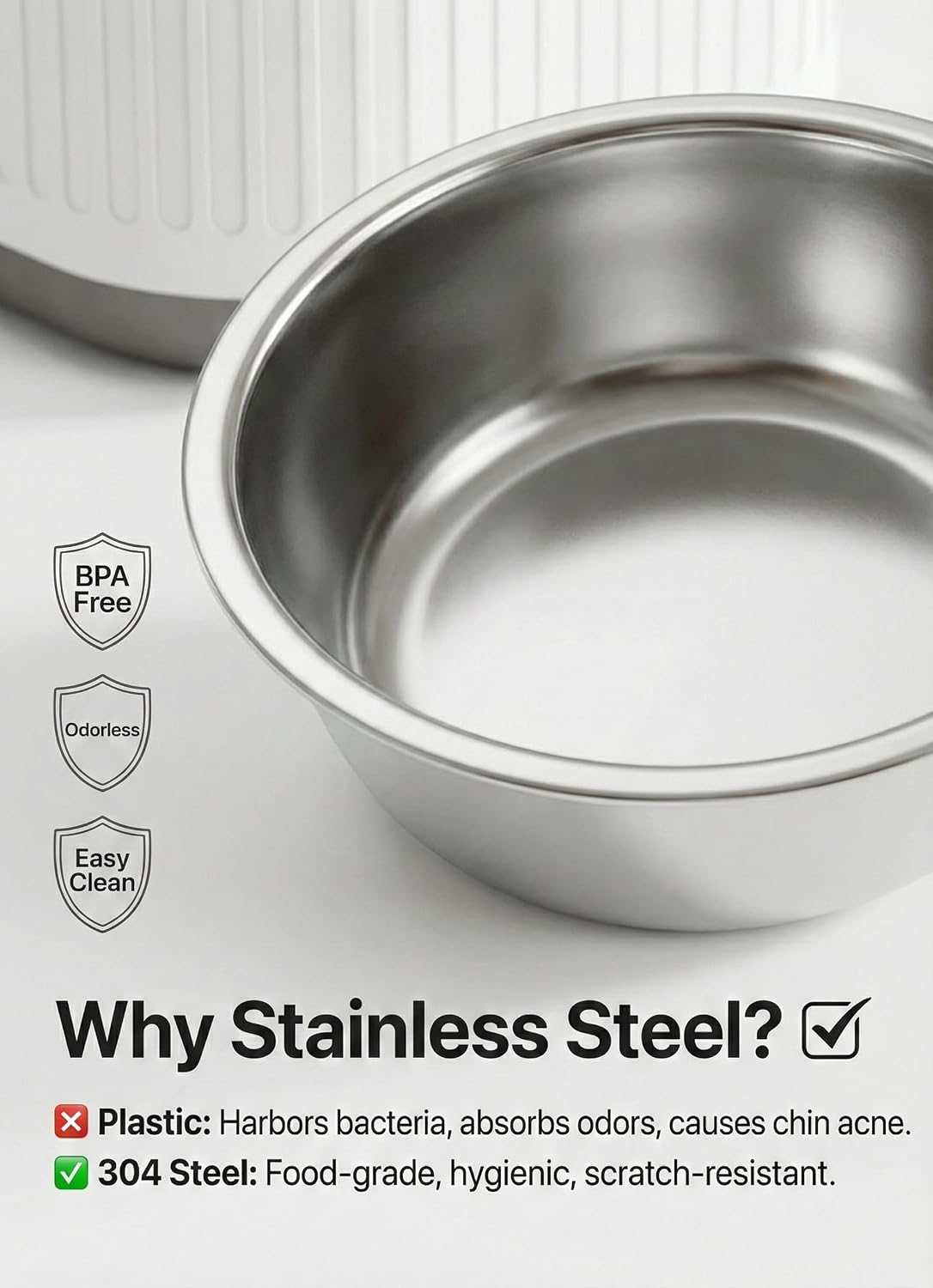 12oz Heated Pet Bowl, Stainless Steel for Cats & Small Dogs