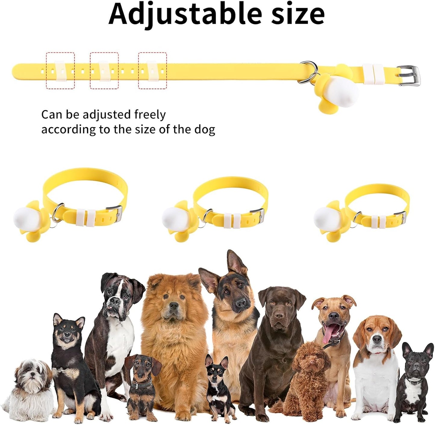 LED Dog Collar- Light Up Dog Collars, Glow in The Dark Dog Collar, Dog Collar Light for Night Walking – Adjustable Dog Collars