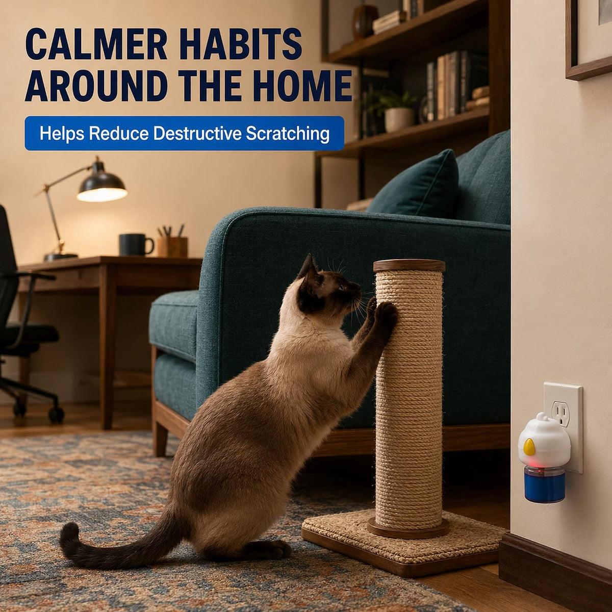 Cat Pheromone Diffuser Kit, Cat Calming Diffuser with 1 Plug-in Diffuser and 2 x 48ml Refills, 30-Day Pheromone Refills, Covers up to 700 sq ft, for Cats During Travel, Vet Visits