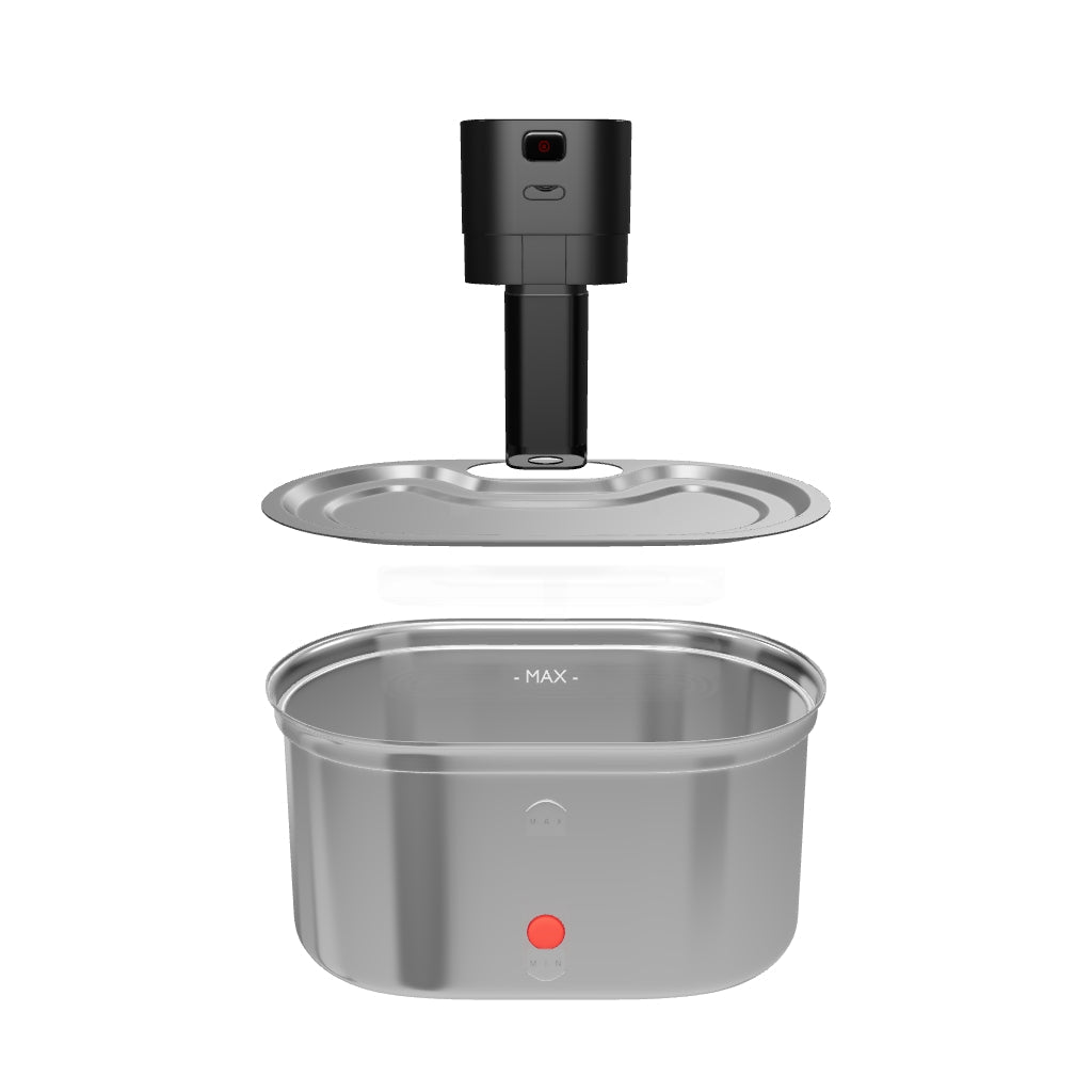 Cordless stainless steel cat water fountain 360 model