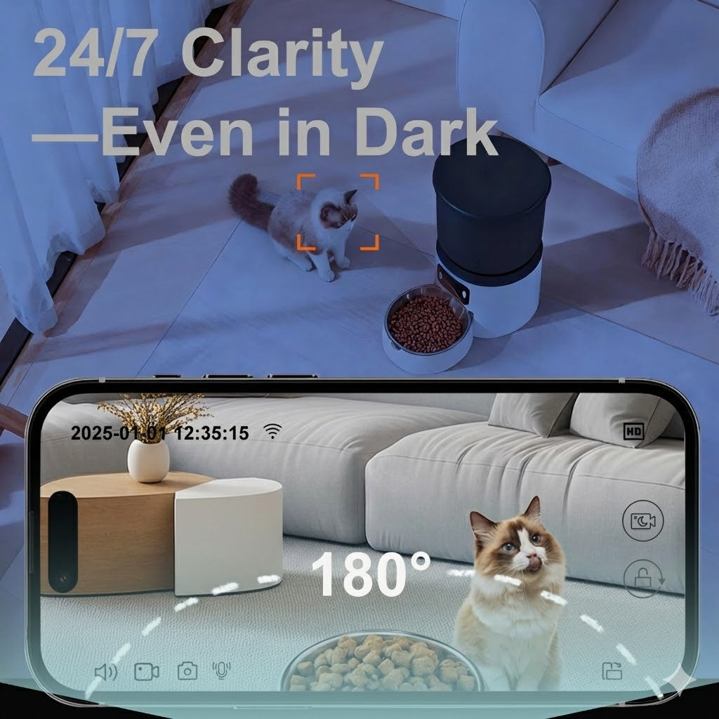 CTNA Automatic Cat Feeder with 2K Camera